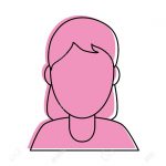 woman portrait avatar icon image vector illustration design  pink color